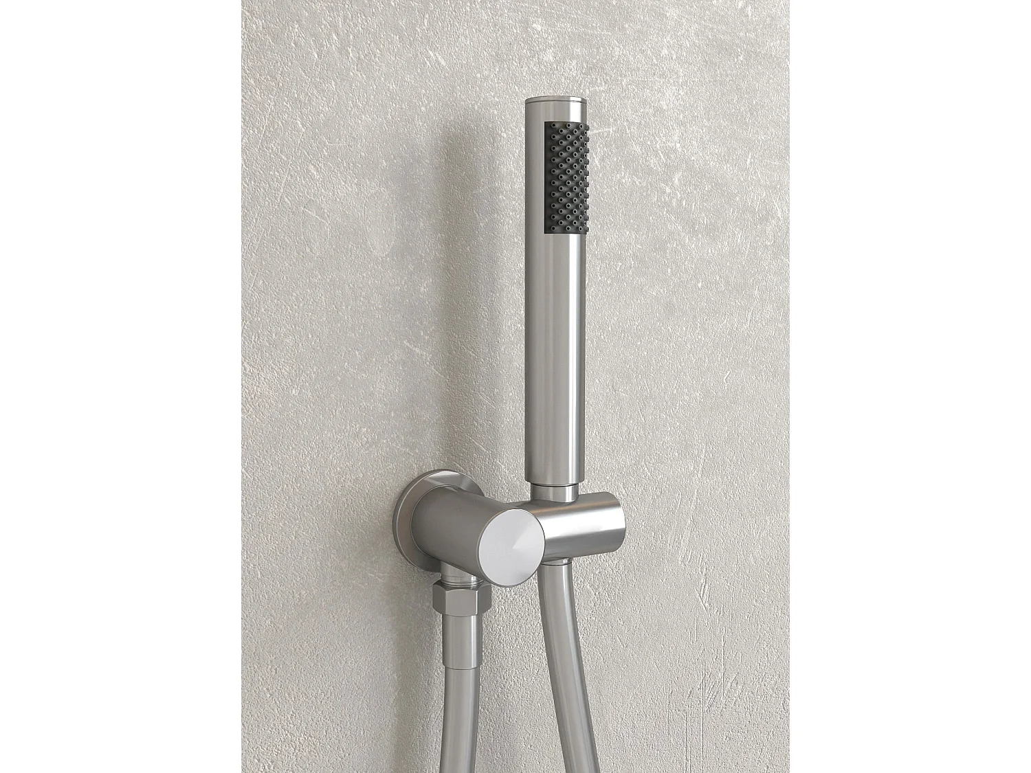 Composition mitigeur de douche encastrée Nickel brossé - Corbeau