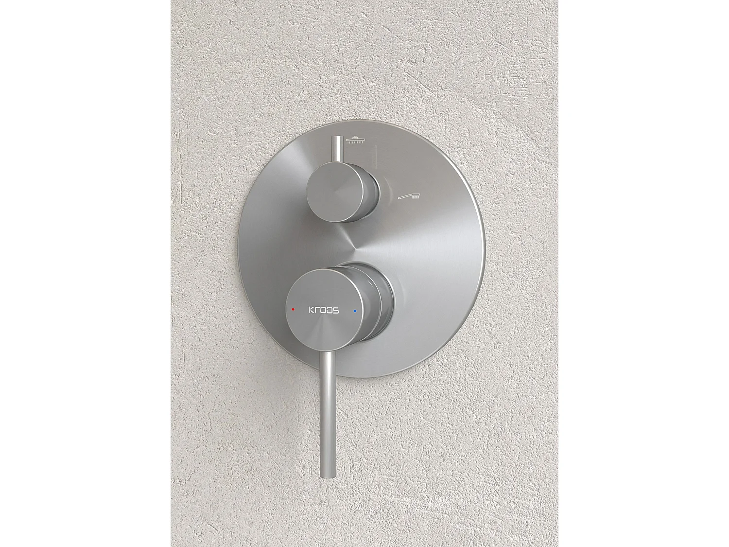 Composition mitigeur de douche encastrée Nickel brossé - Corbeau