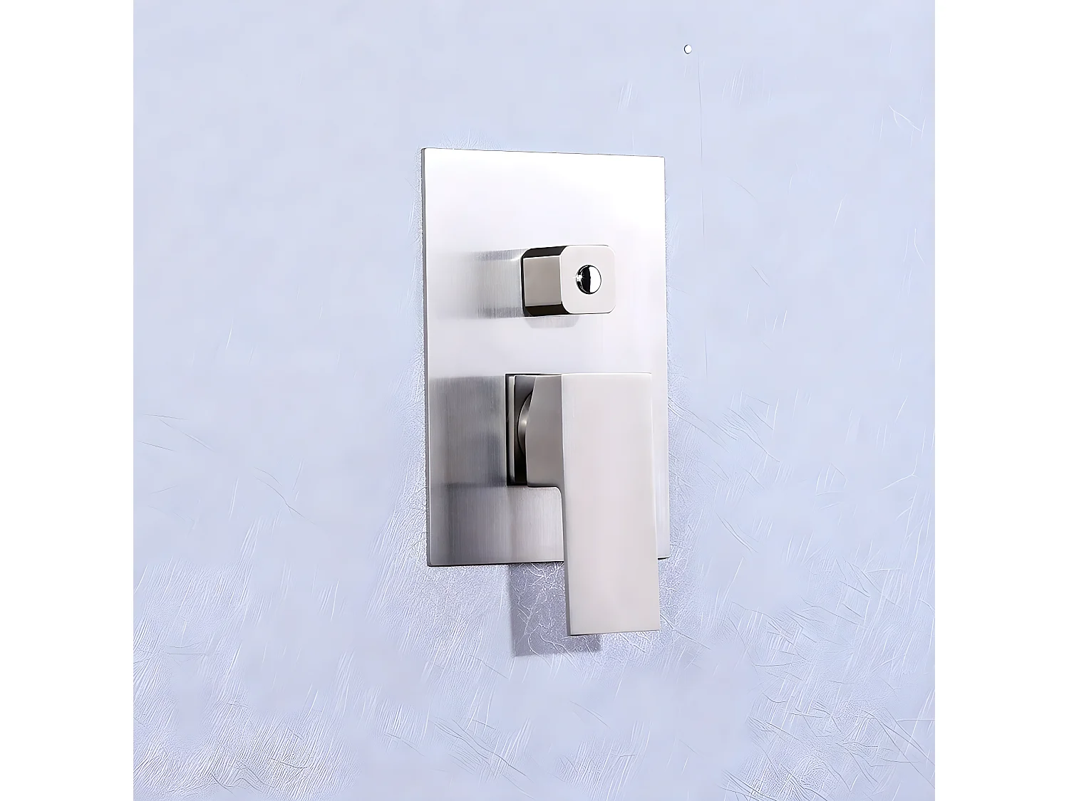 Composition de douche LED avec douchette - Nickel brossé - LED - 300 mm