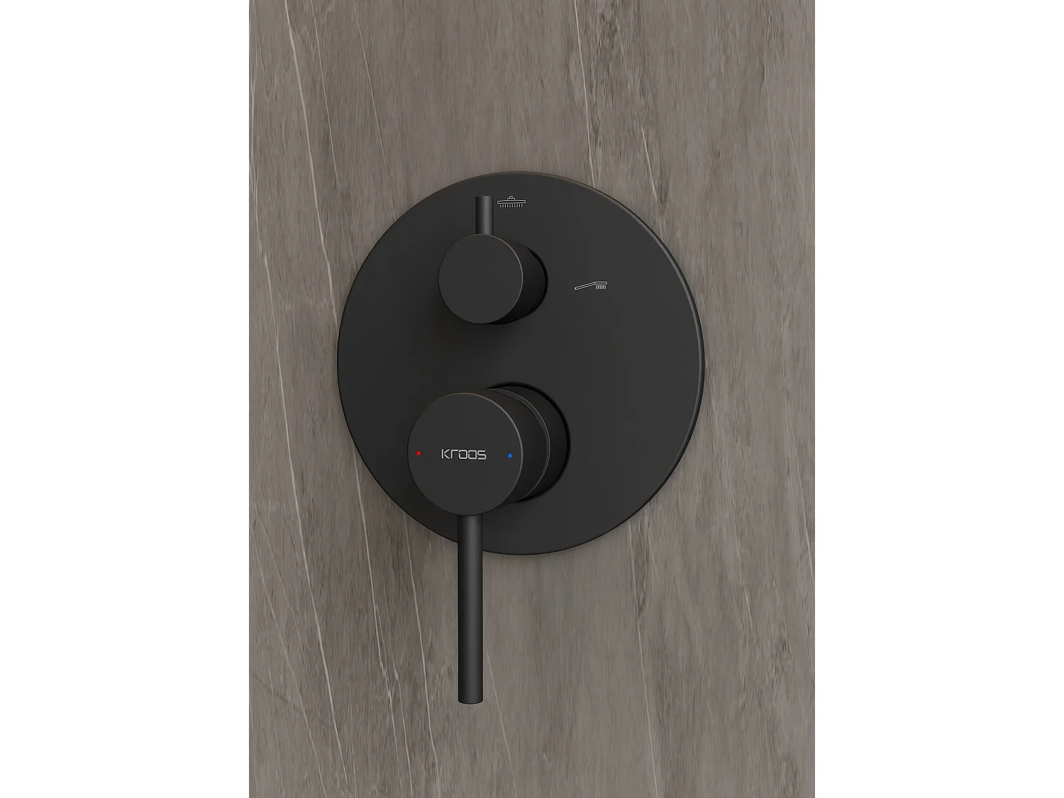 Composition mitigeur de douche encastrée Noir - Corbeau