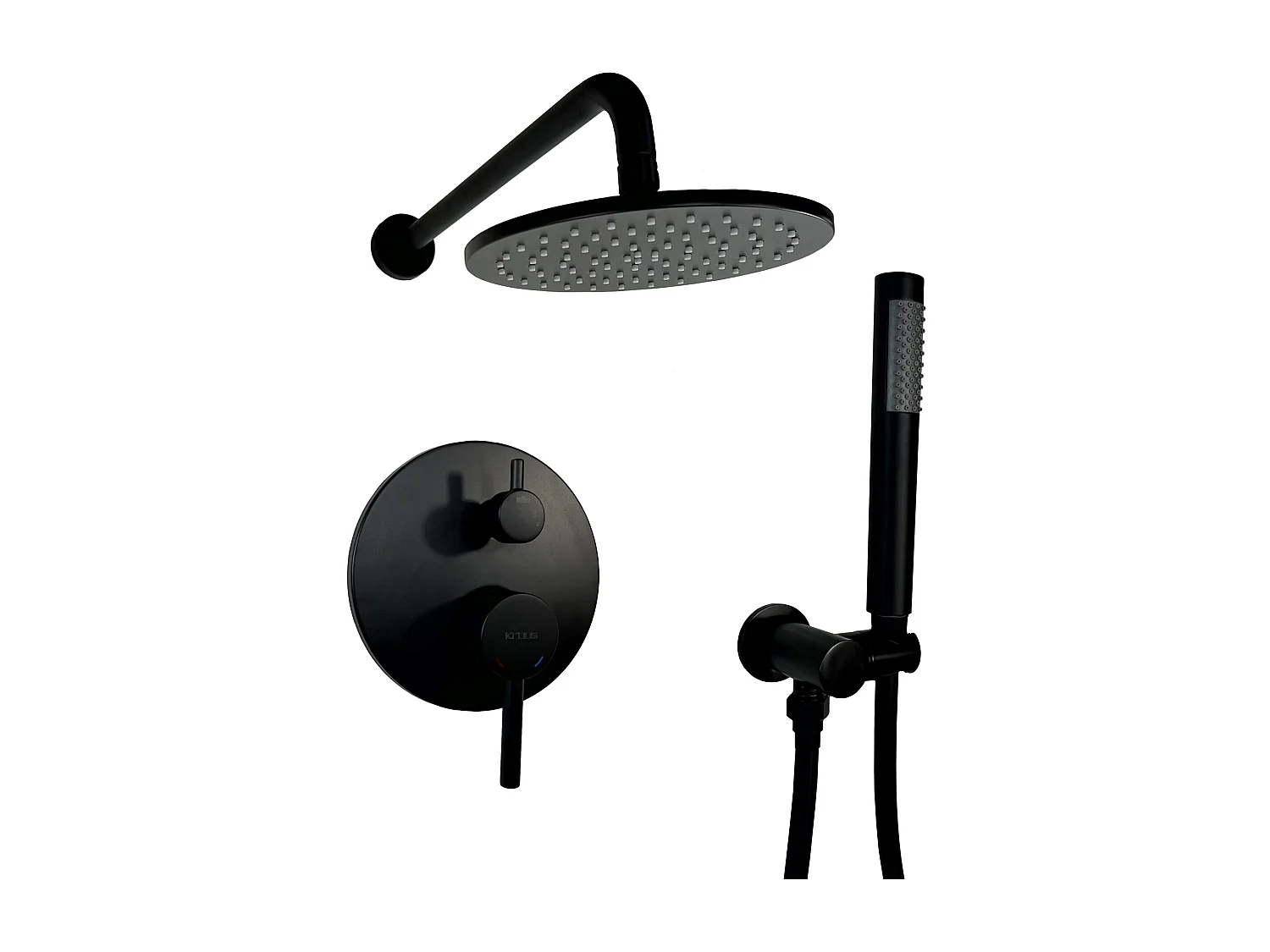 Composition mitigeur de douche encastrée Noir - Corbeau