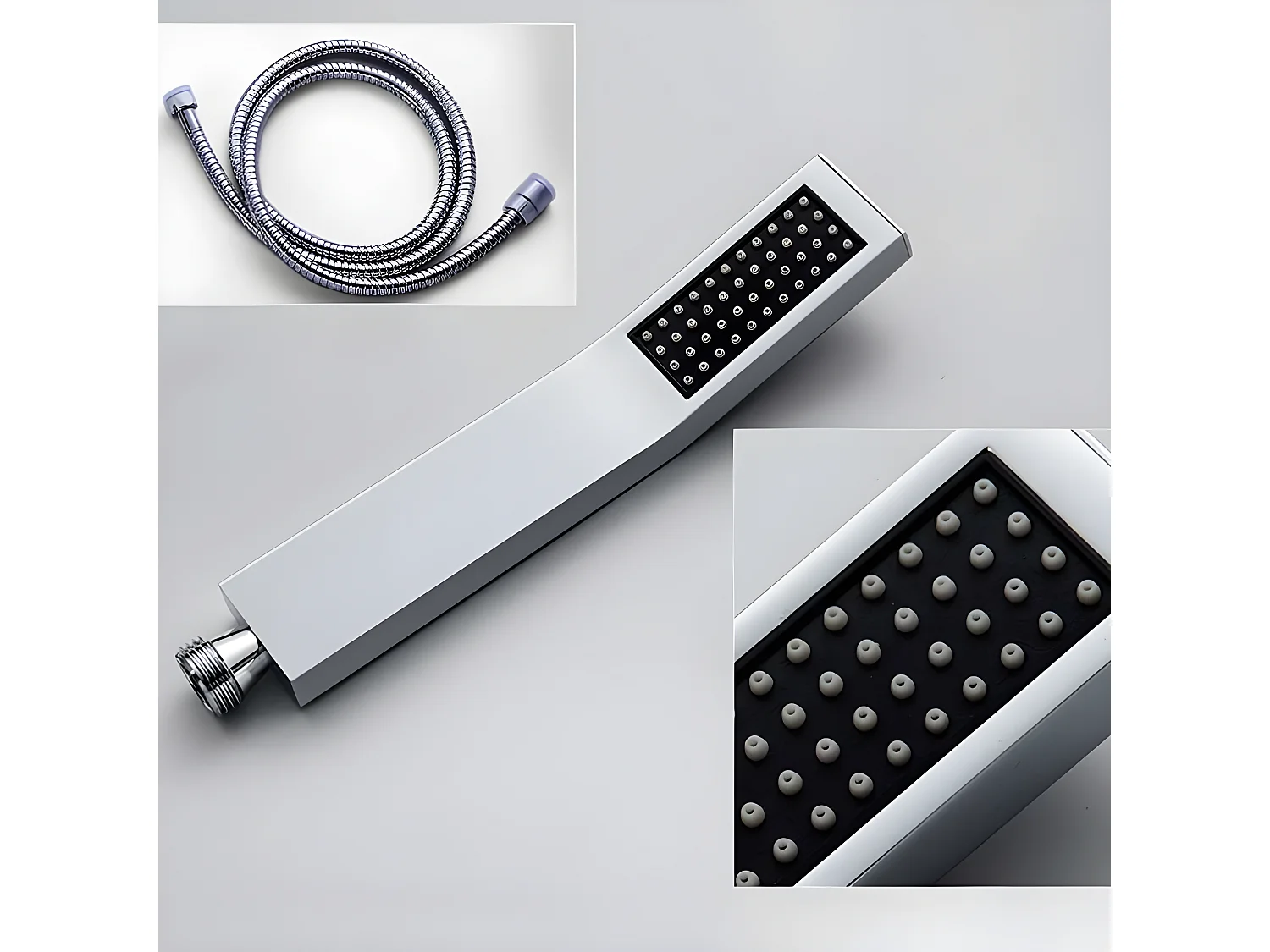 Composition de douche thermostatique avec chromotherapie- ciel de pluie - 71x43 cm