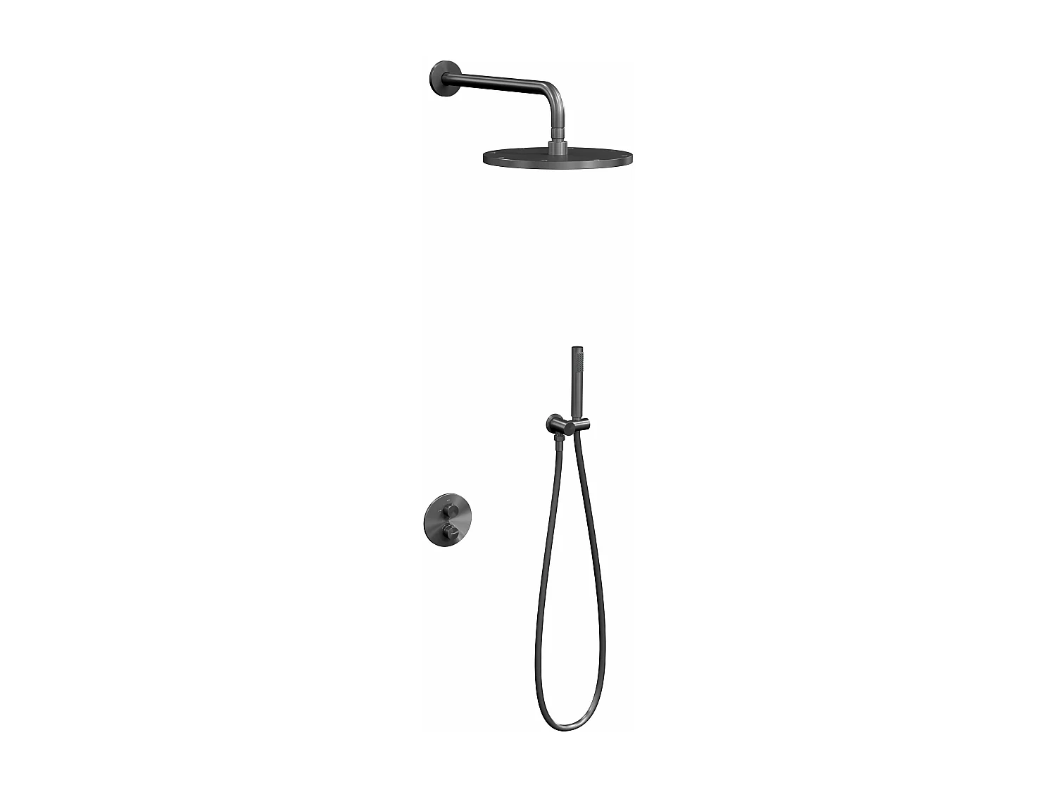 Pack douche thermostatique Gun métal - Corbeau