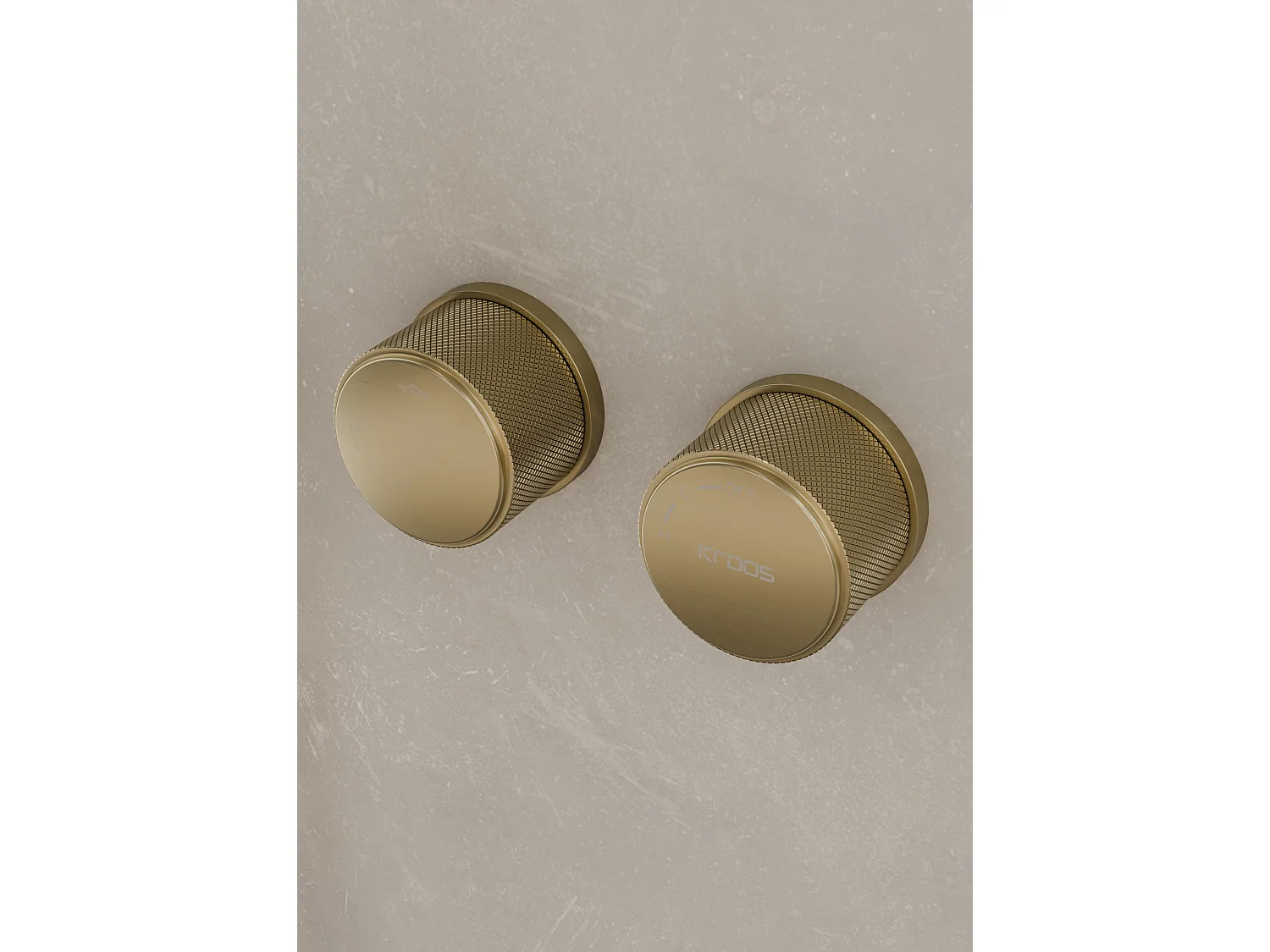 Pack douche encastré Doré brossé - Leros