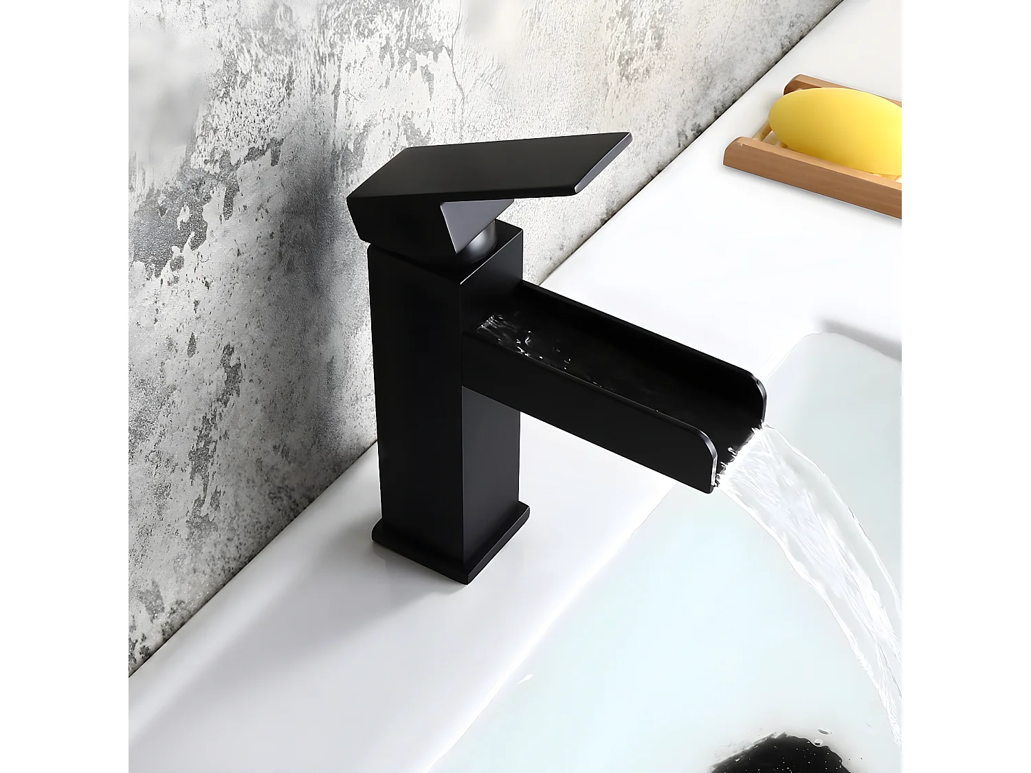 Mitigeur cascade lavabo Noir - Alnair