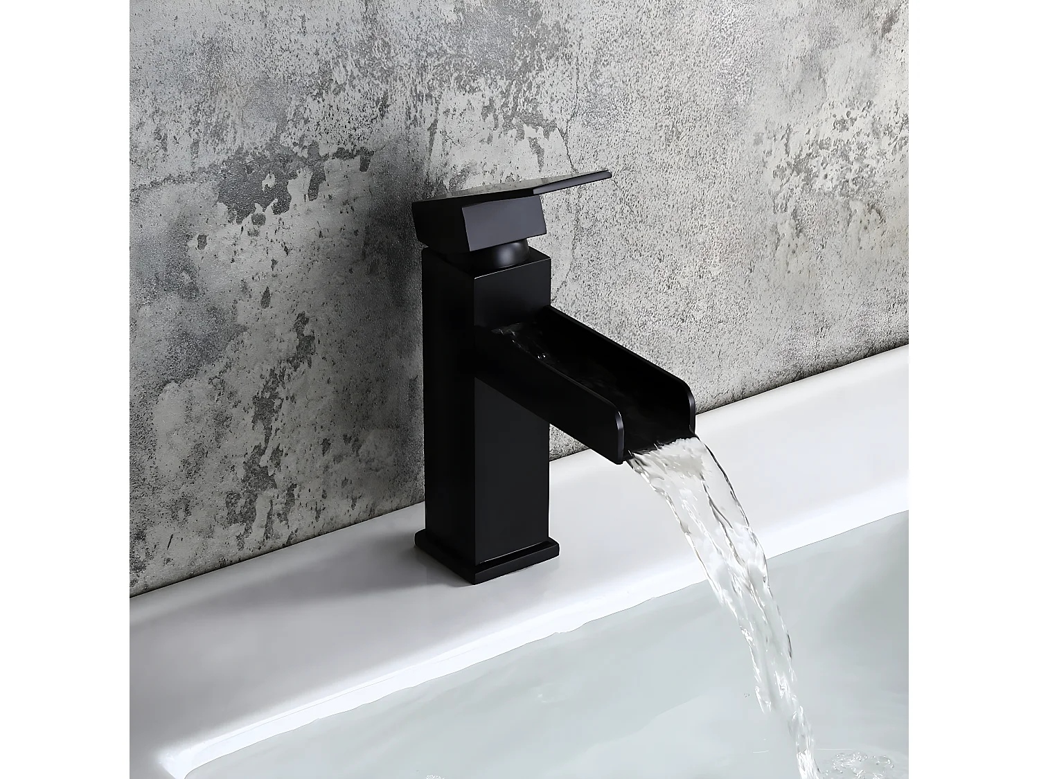 Mitigeur cascade lavabo Noir - Alnair