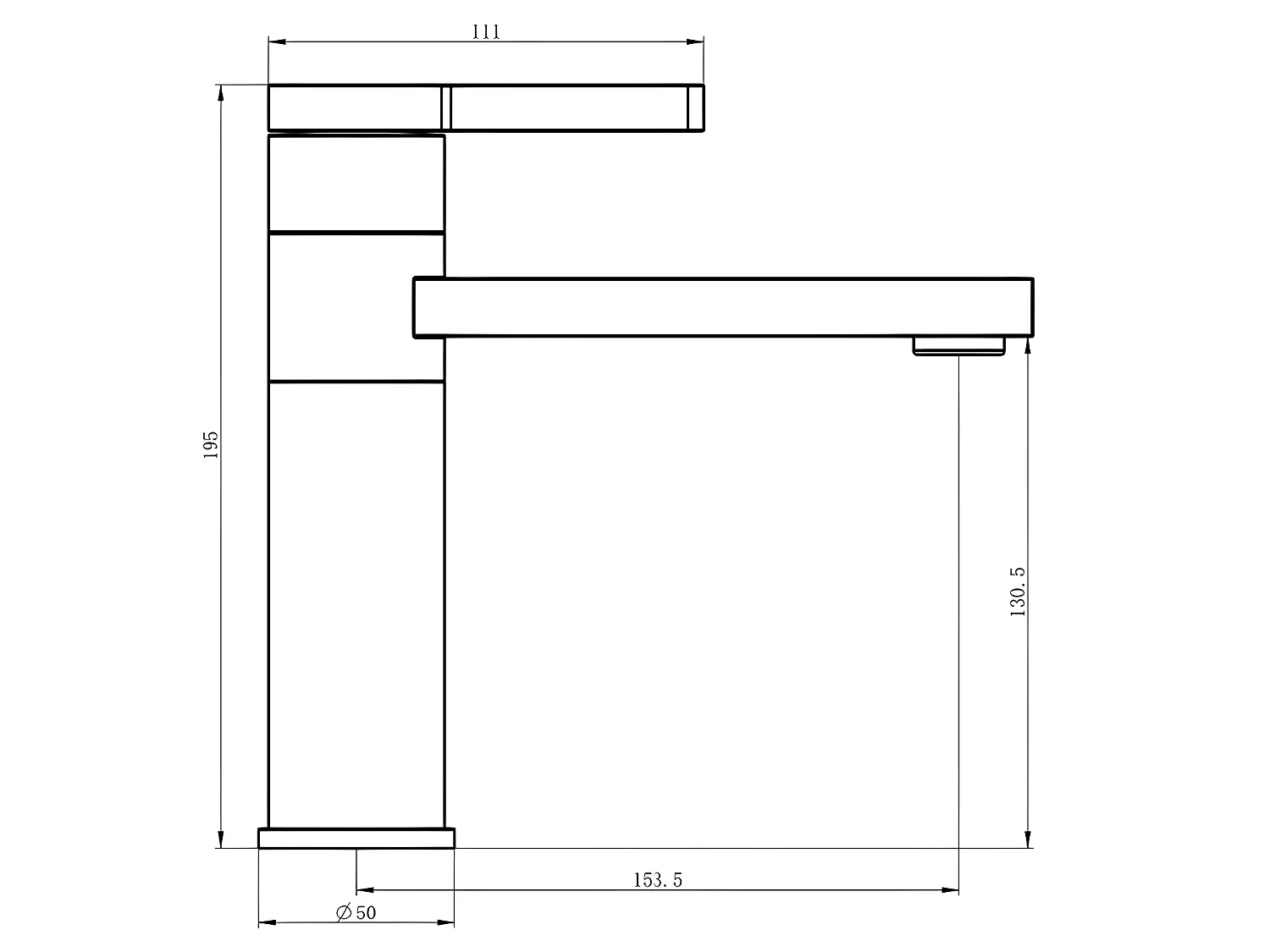 Robinet mitigeur lavabo Chromé - Mintaka