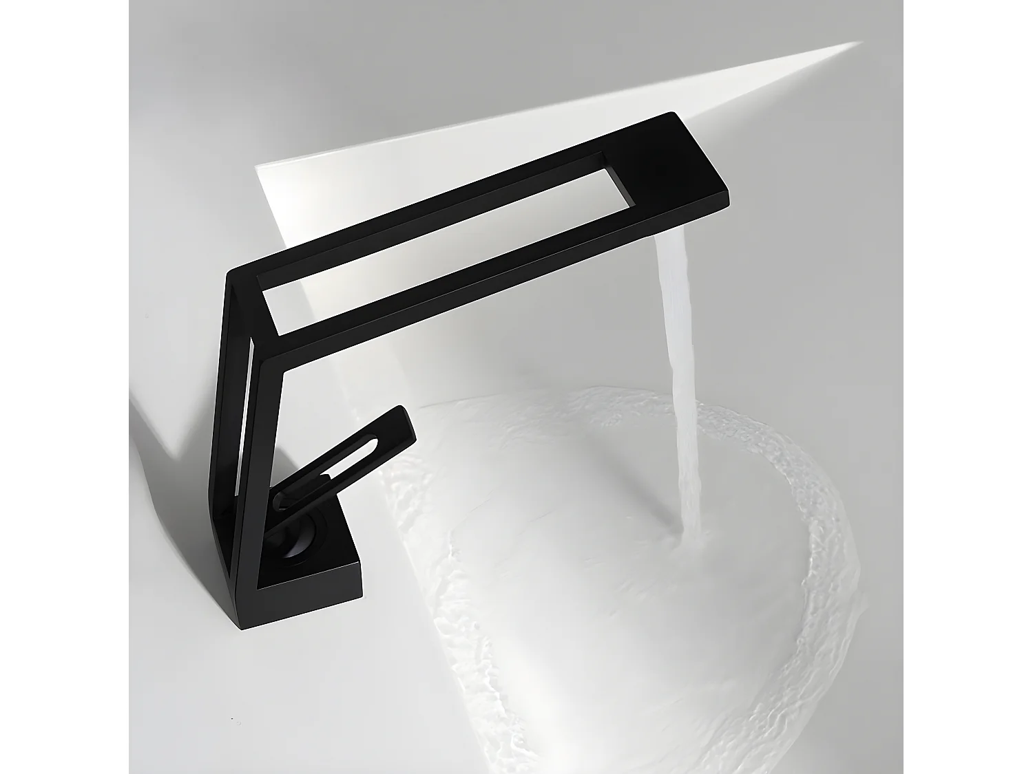 Mitigeur lavabo design - Noir mat