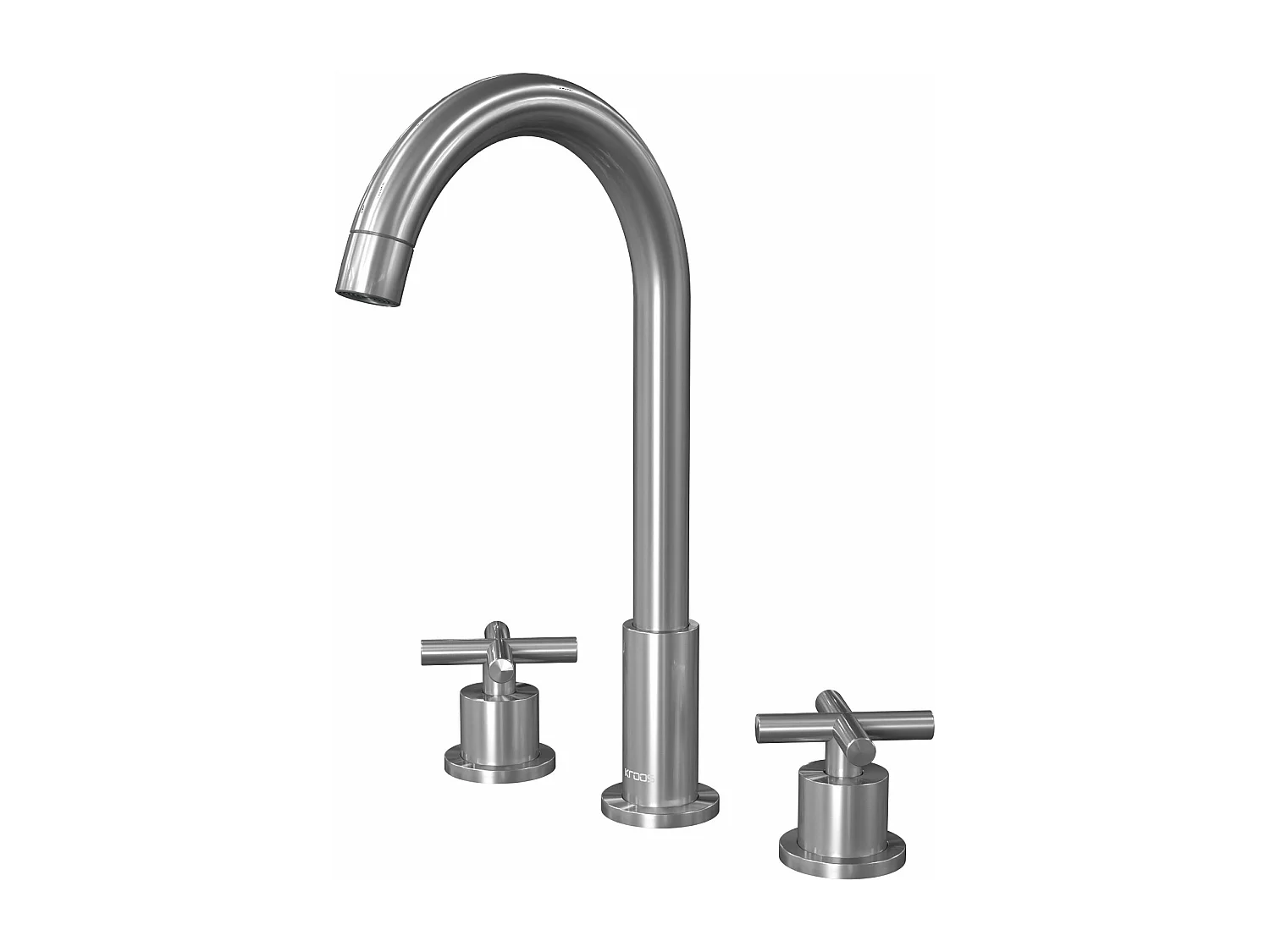 Robinet mélangeur lavabo sur plage Nickel brossé - Corbeau