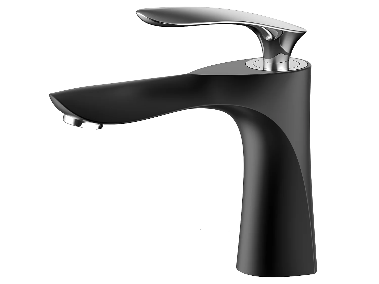 Mitigeur lavabo Noir & Chromé - Canopus