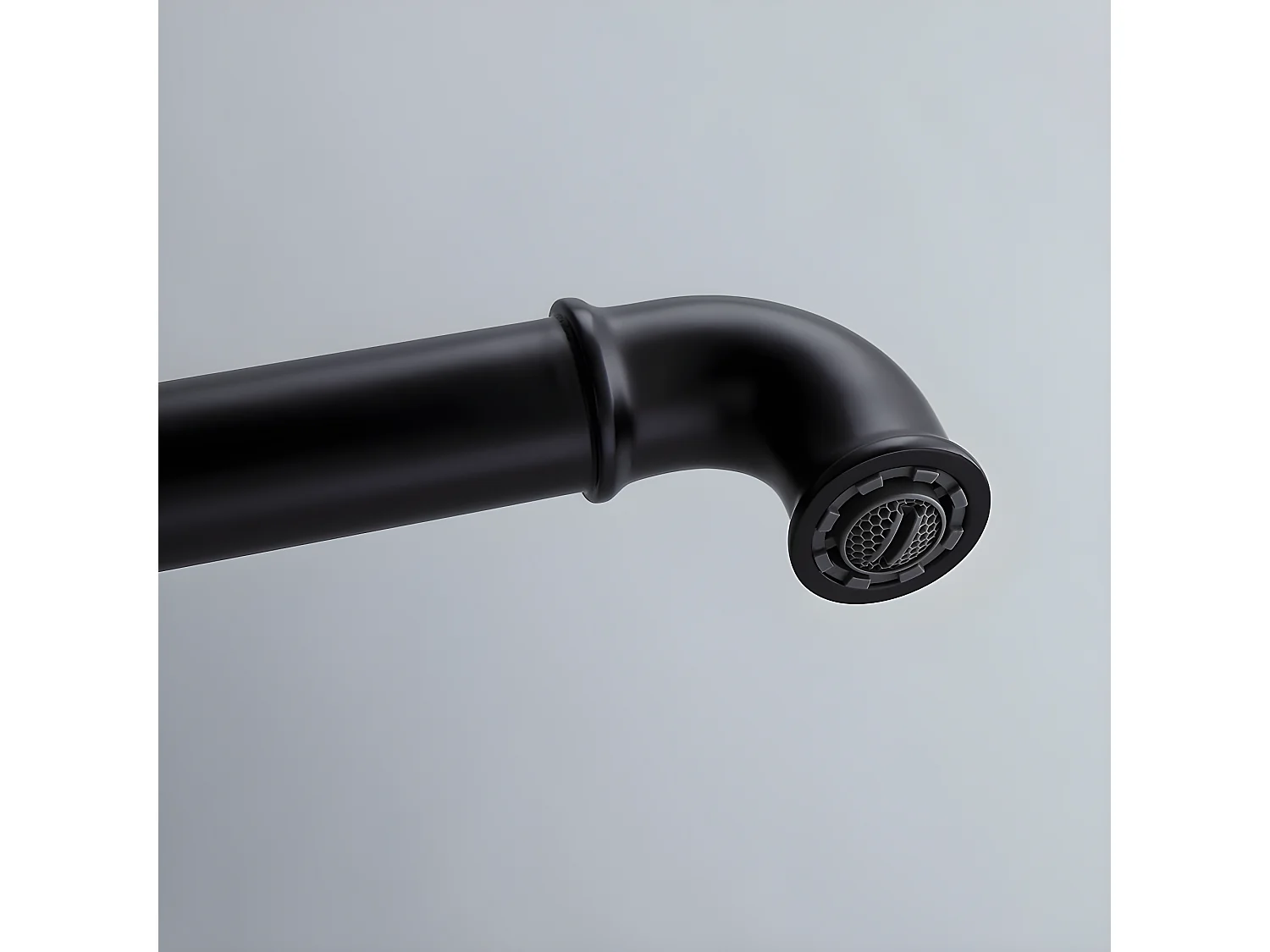 Mitigeur lavabo salle de bain style industriel - Noir