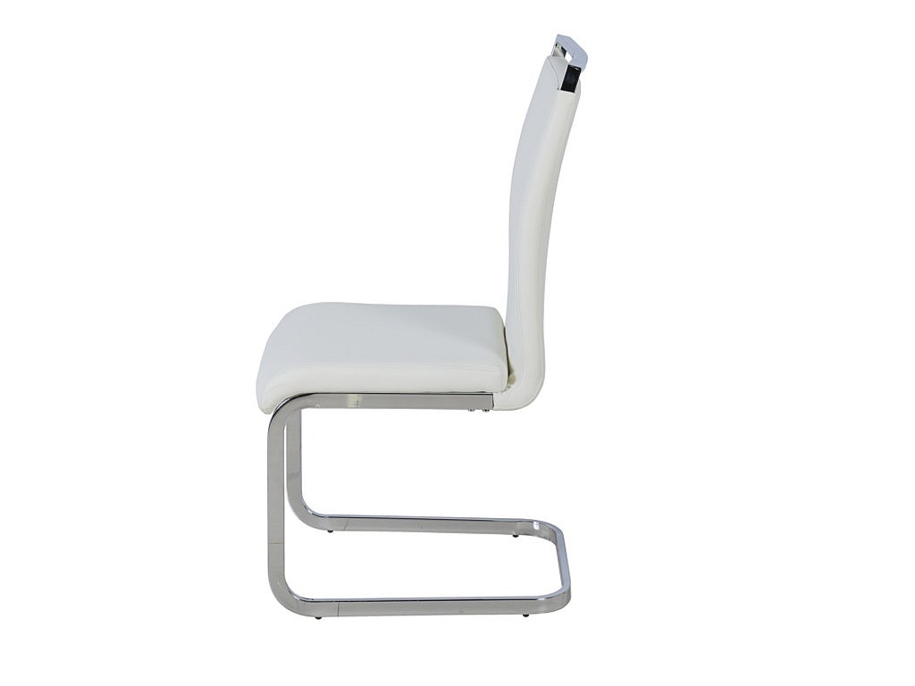 Conjunto de 4 sillas de piel sintética en blanco RENATA