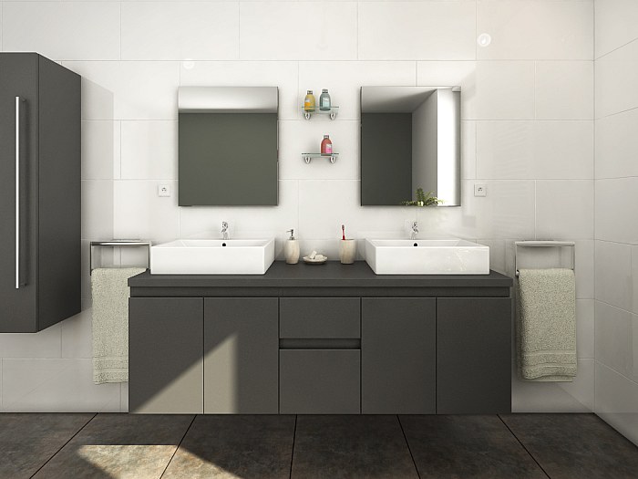 mobile bagno 160 cm doppio lavabo