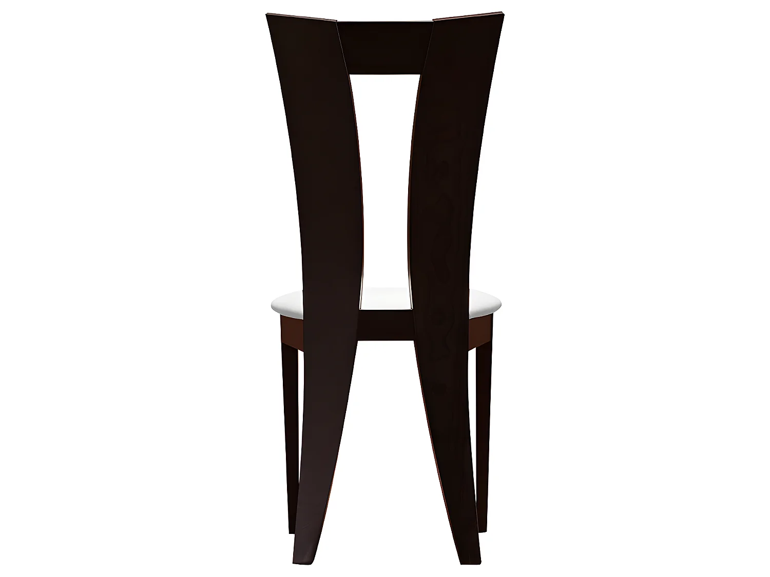 Lot de 2 chaises TIFFANY - Hêtre massif - Coloris : Wengé et blanc