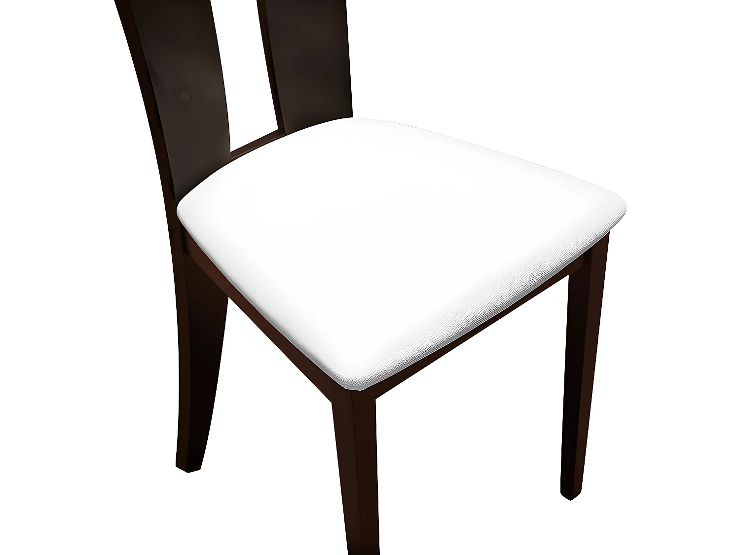 Lot de 2 chaises TIFFANY - Hêtre massif - Coloris : Wengé et blanc