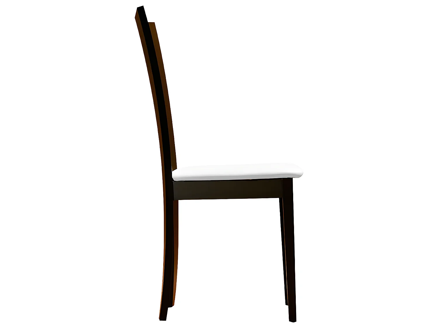 Lot de 2 chaises TIFFANY - Hêtre massif - Coloris : Wengé et blanc