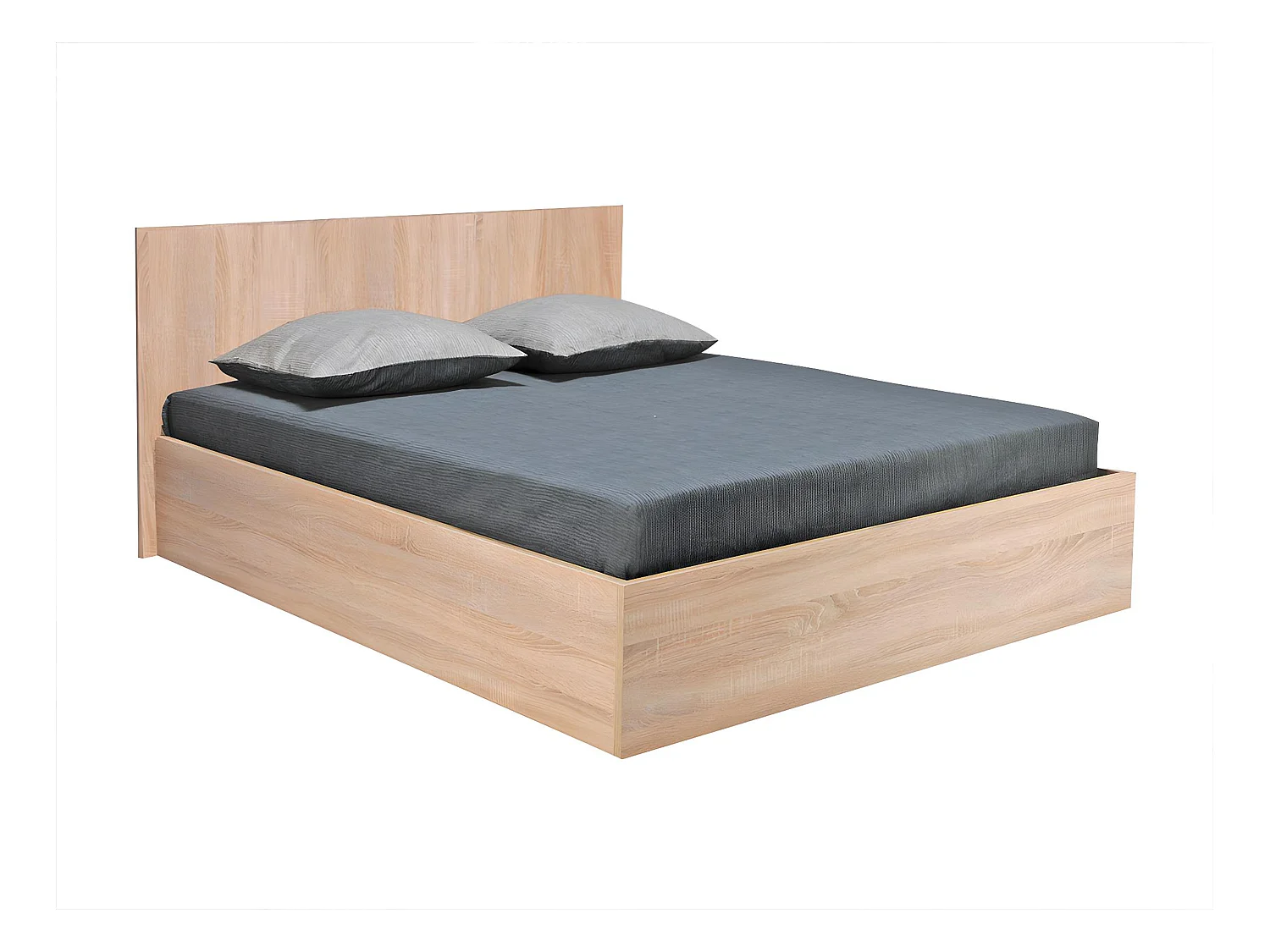 Cama com arrumação  - 140 x 190 cm - natural branqueado - ELPHEGE