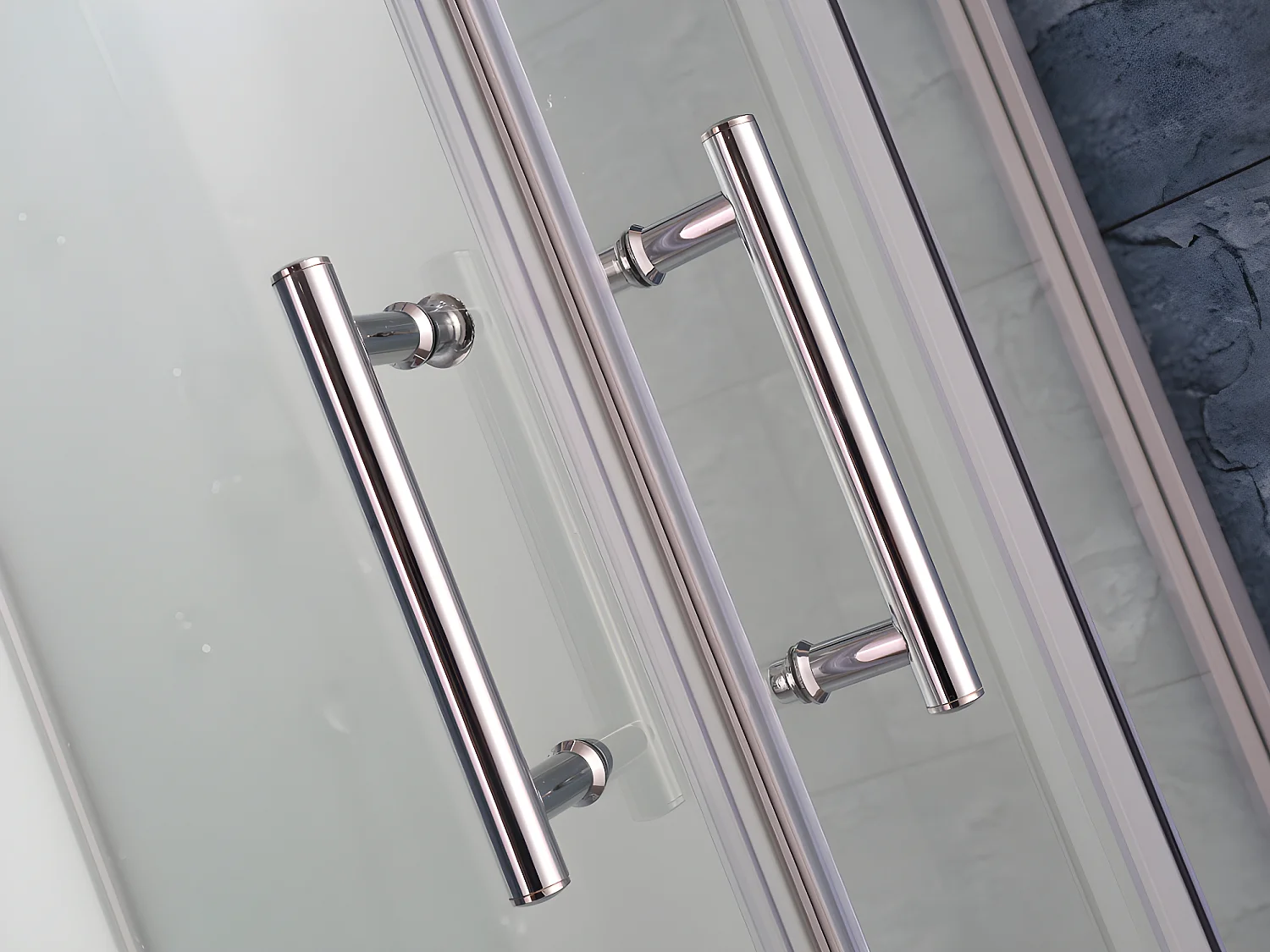 Douchecabine TYRAL - Balneo therapie - 6 massagestralen - tropische regen en douchekop - L90 x l 70 x H212 cm