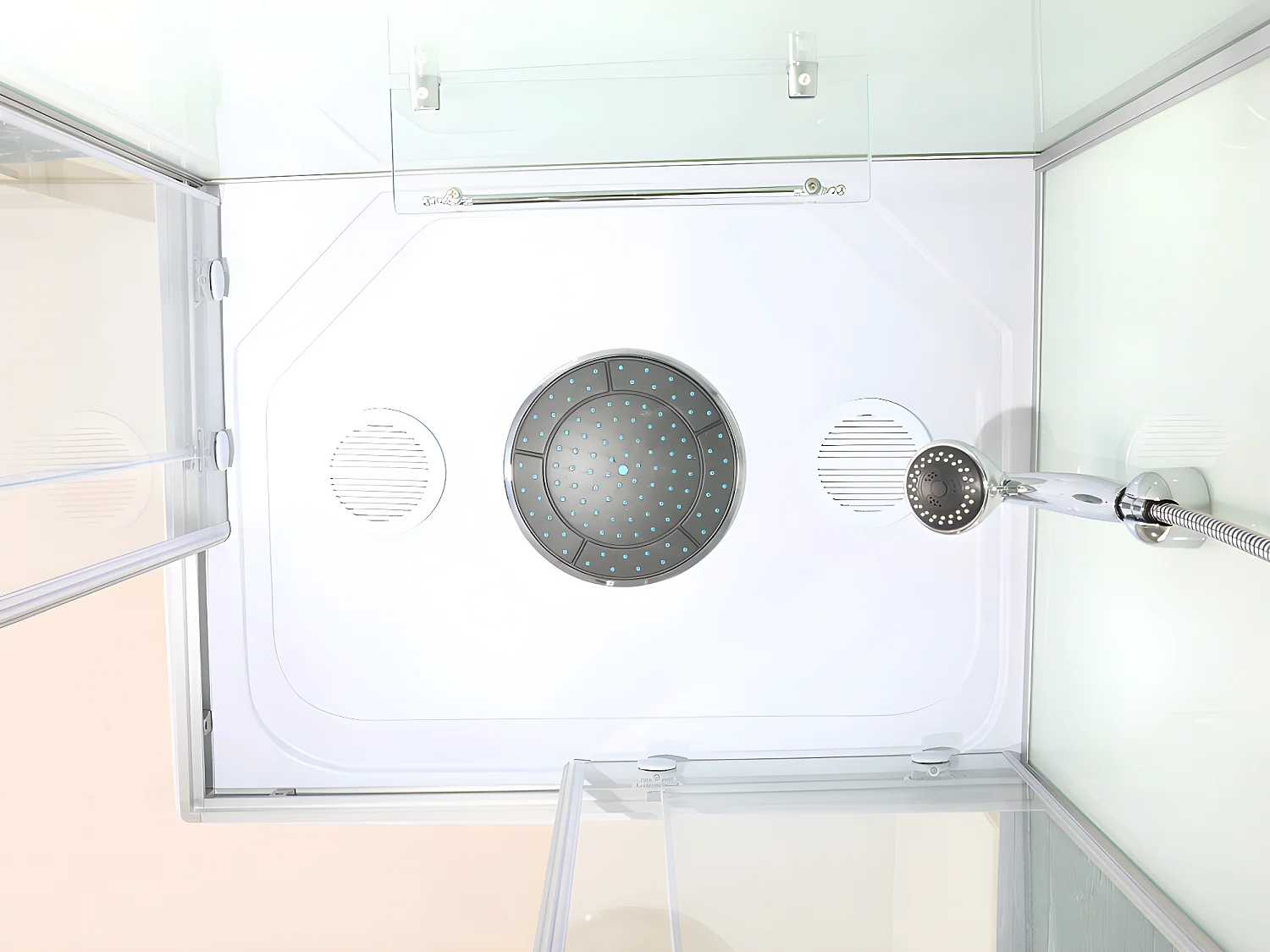 Douchecabine TYRAL - Balneo therapie - 6 massagestralen - tropische regen en douchekop - L90 x l 70 x H212 cm