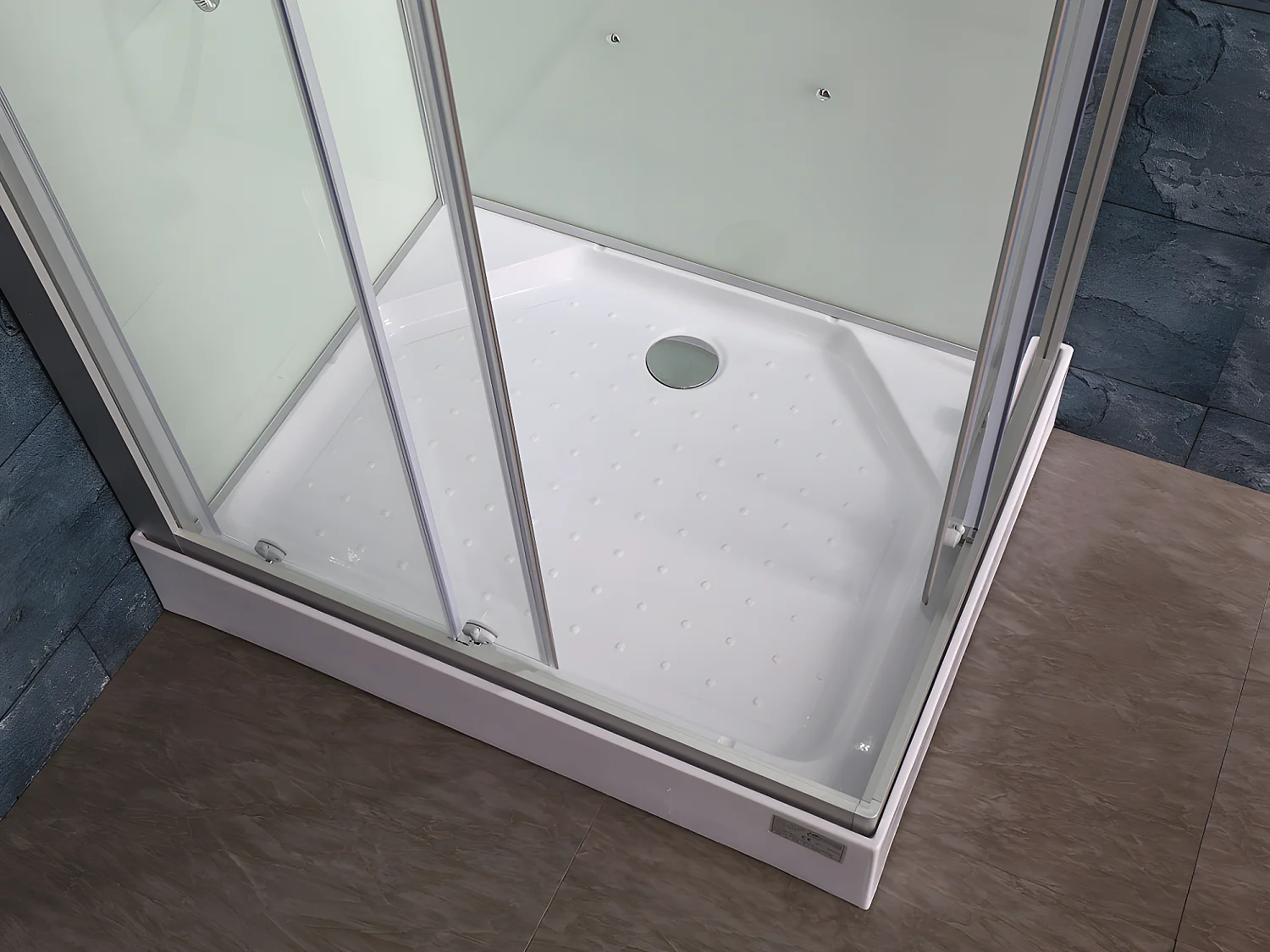 Douchecabine TYRAL - Balneo therapie - 6 massagestralen - tropische regen en douchekop - L90 x l 70 x H212 cm