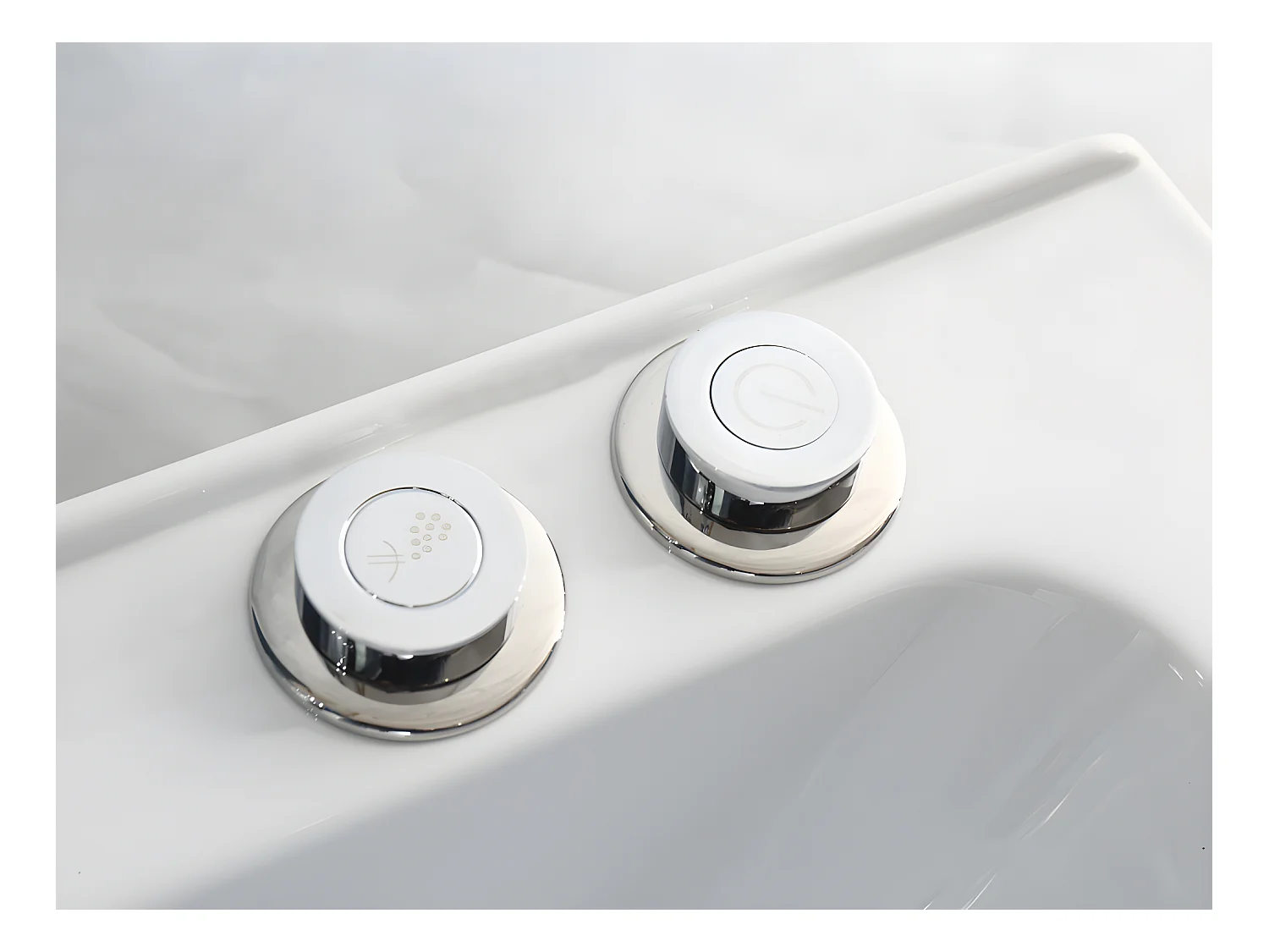 Whirlpool Badewanne mit Glasscheibe dunkelgrau - L150 x T75 x H215 cm - 30 Mikrojets und 6 große Jets - DARIA
