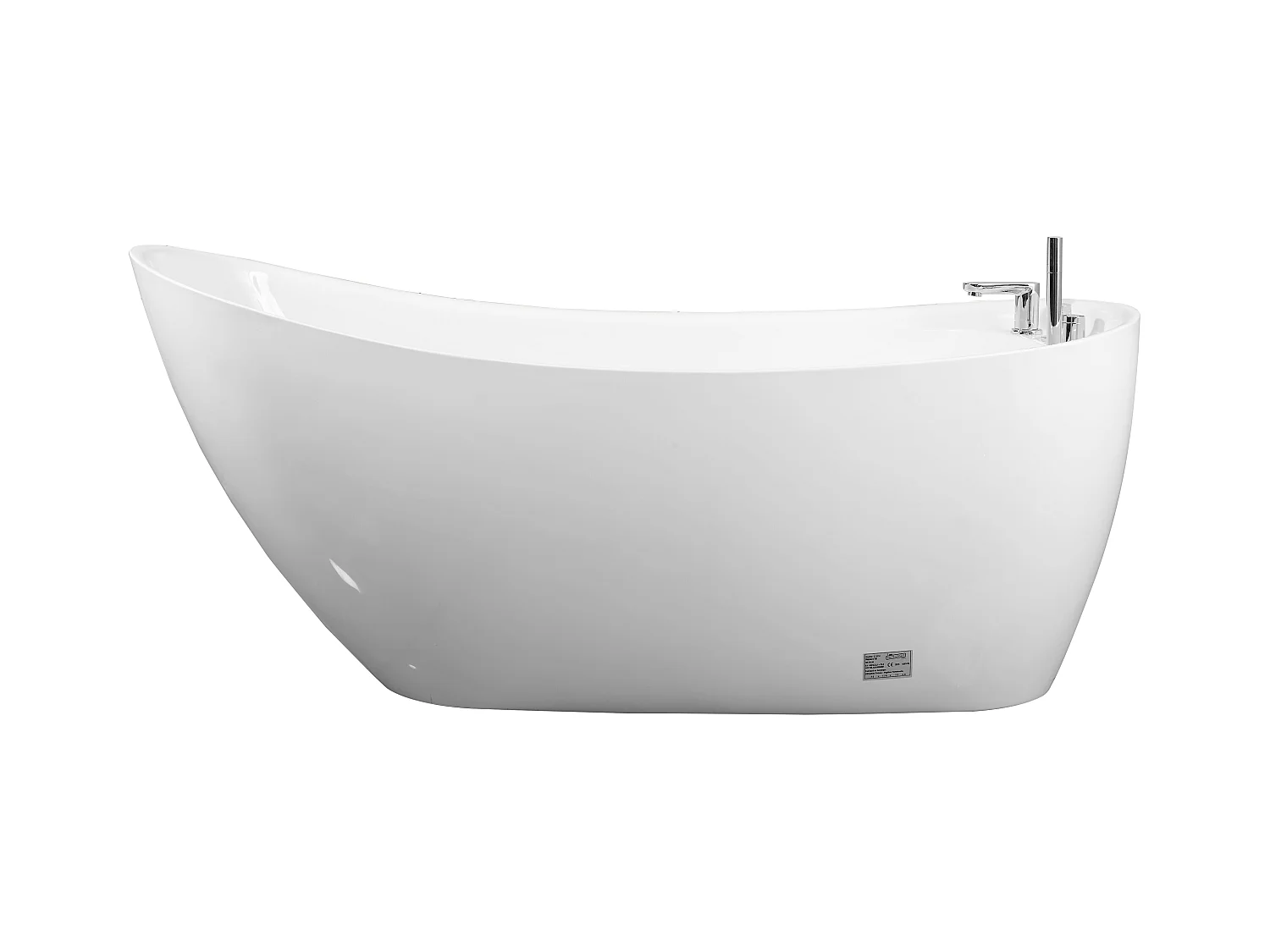 Wanna wolnostojąca NATALIA - 1-osobowa - 75 x 170 x wys.73 cm - 282 l - kolor biały