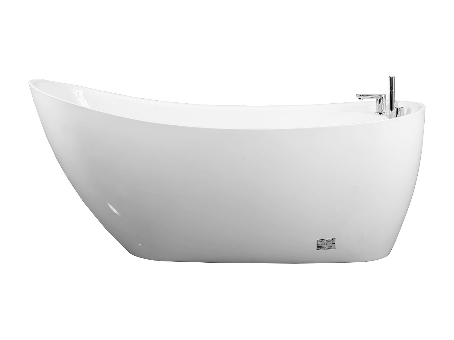 Freistehende Badewanne - 170 x 75 x 73 cm - 282 L - Weiß - NATALIA günstig online kaufen