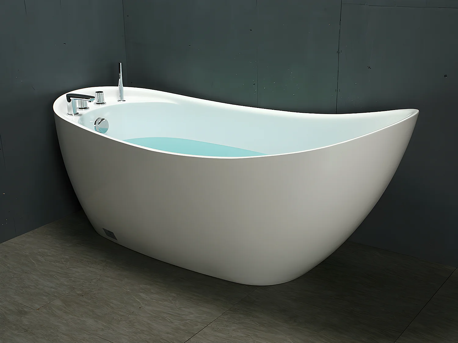 Vasca da bagno freestanding 170x75xH73 cm 282L Bianco - NATALIA