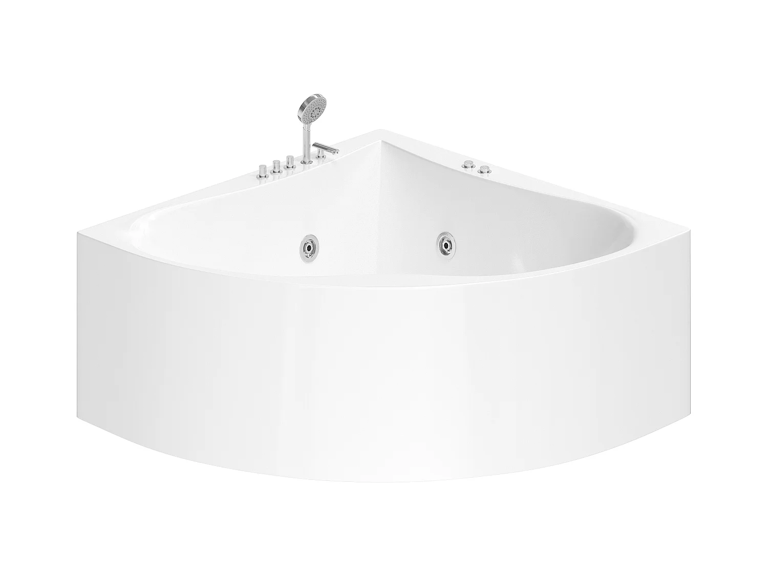 Baignoire balnéo d'angle AGYNESS - 263L - 135*135*57 cm