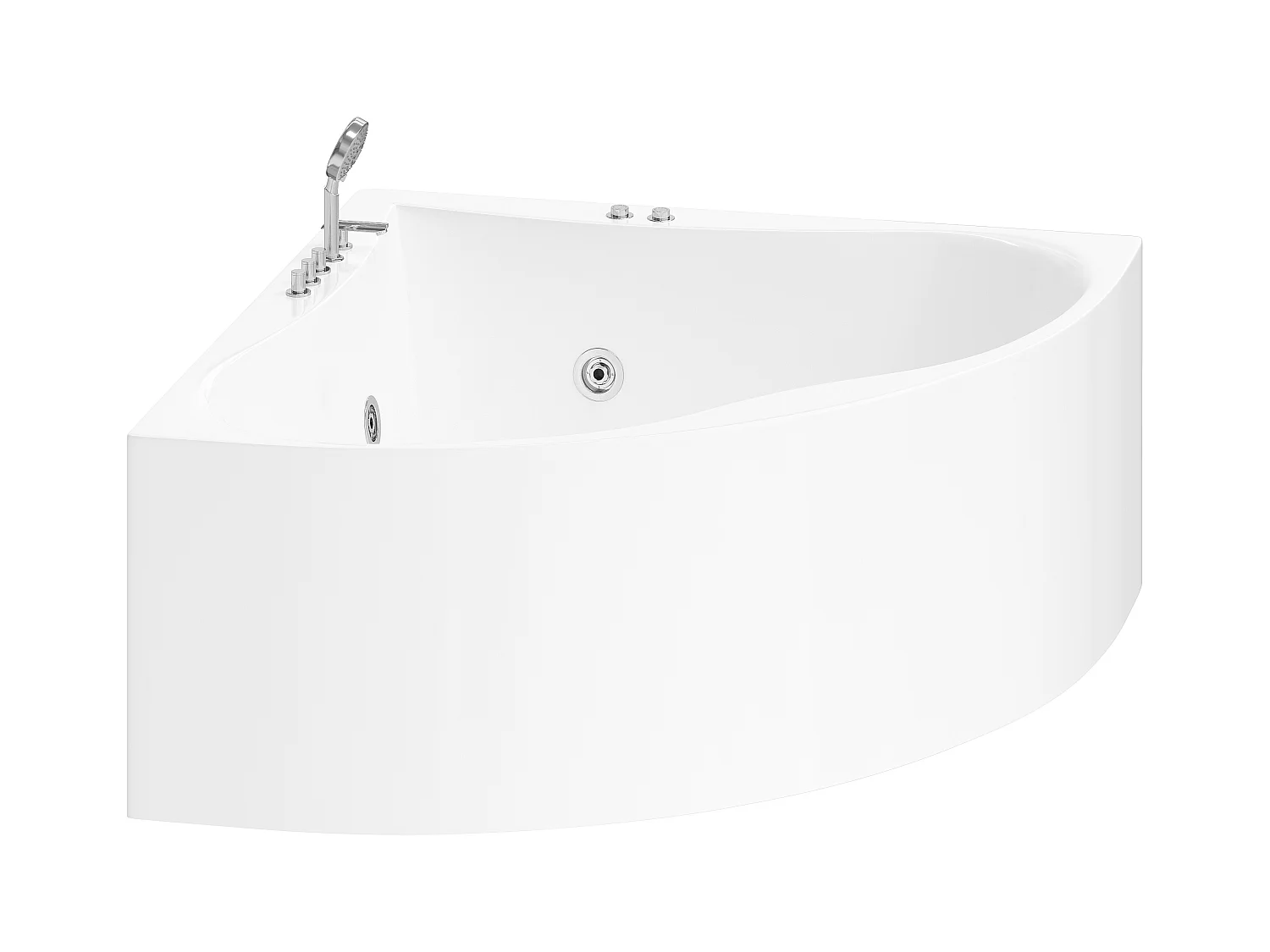 Baignoire balnéo d'angle AGYNESS - 263L - 135*135*57 cm