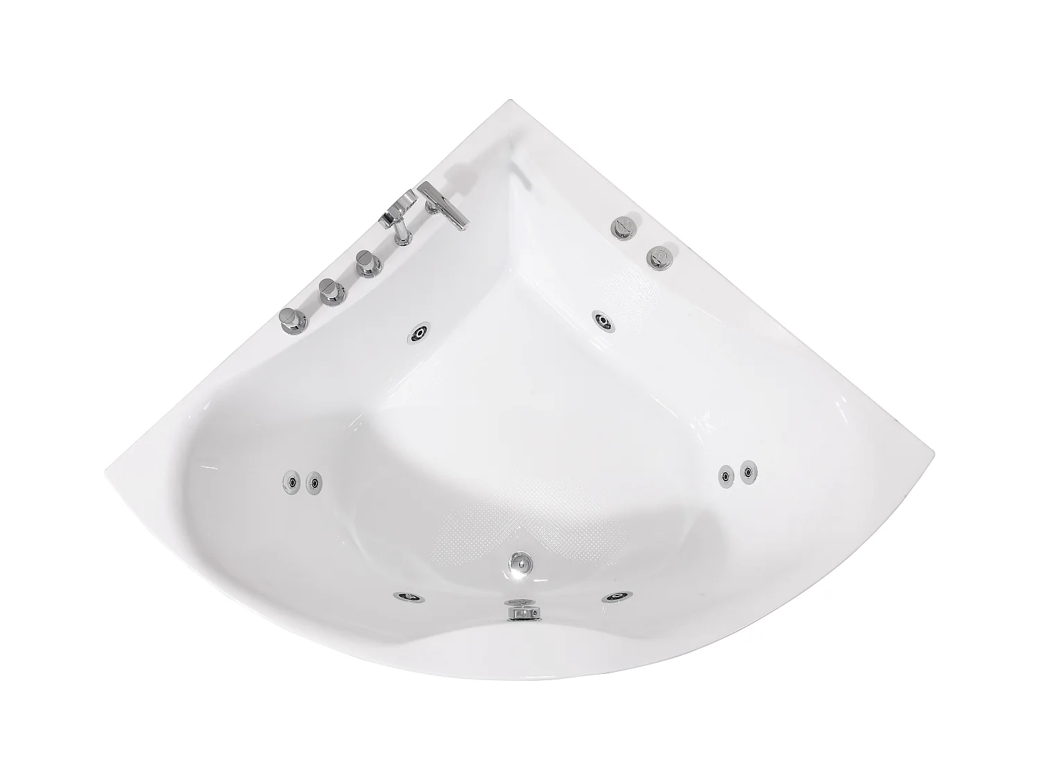 Baignoire balnéo d'angle AGYNESS - 263L - 135*135*57 cm