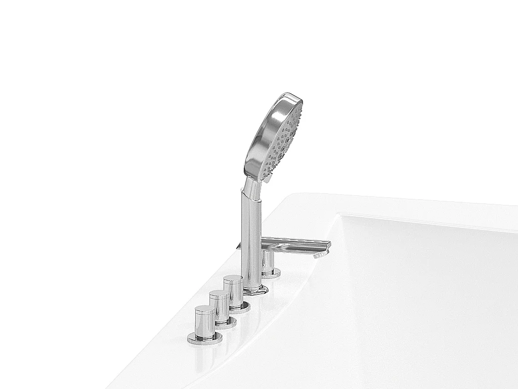 Baignoire balnéo d'angle AGYNESS - 263L - 135*135*57 cm