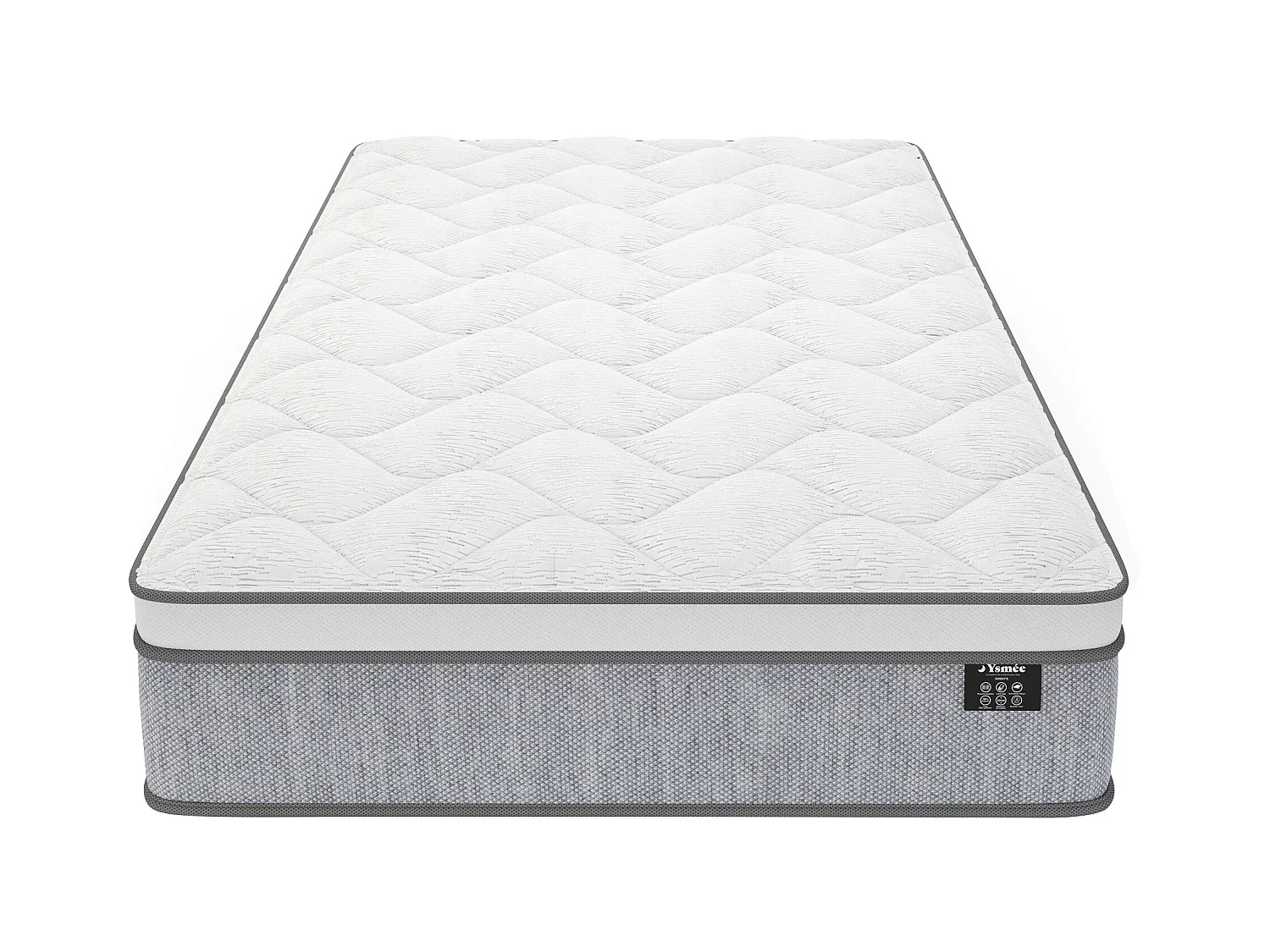 Matelas 90 x 190 cm ressorts ensachés ép.22cm - SERENITE de YSMÉE