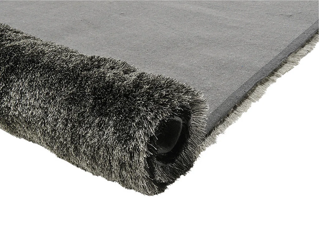 Tapis shaggy à poils longs ORAGE - 140 x 200cm - Gris
