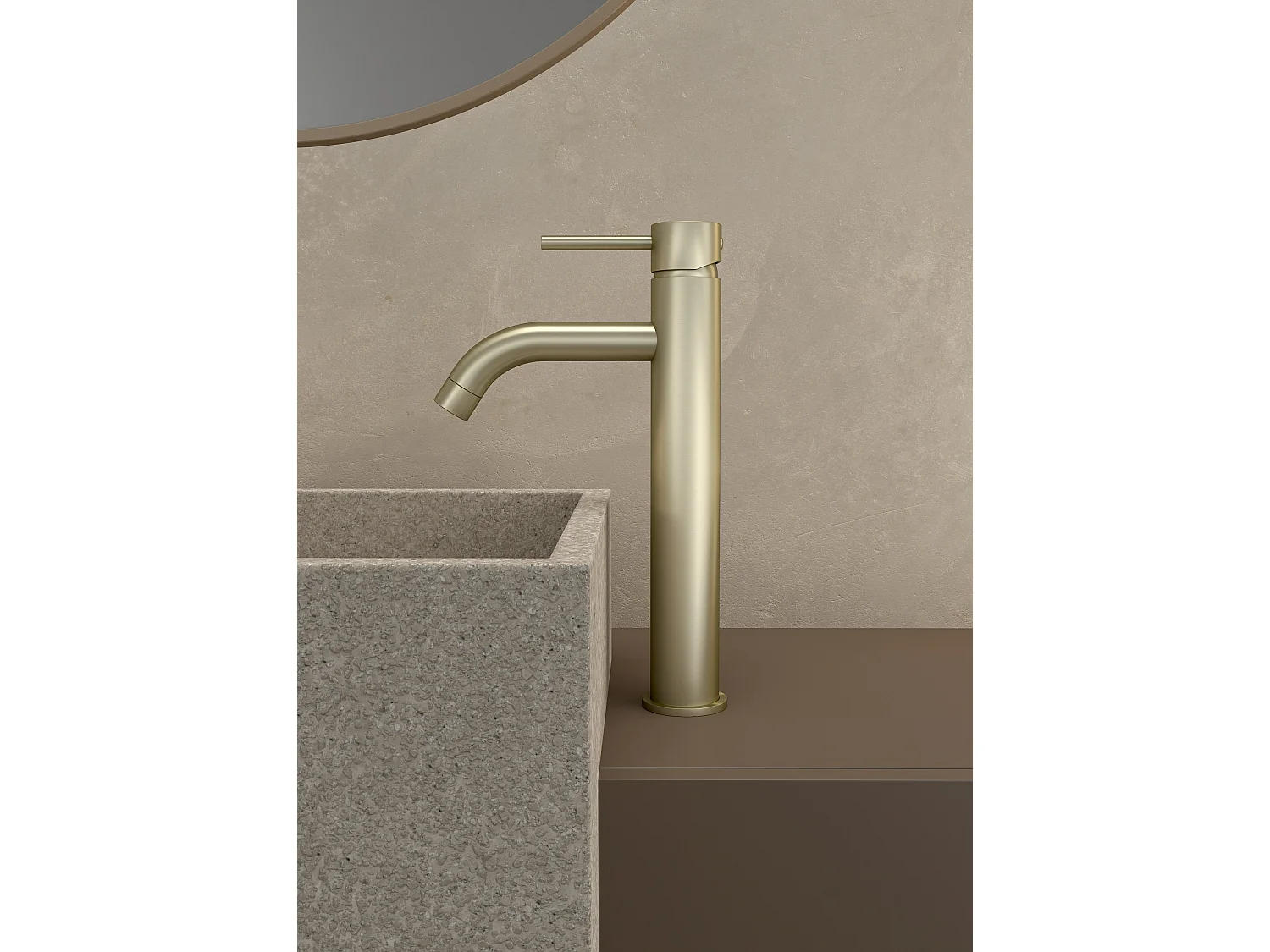 Mitigeur vasque Doré brossé - Corbeau