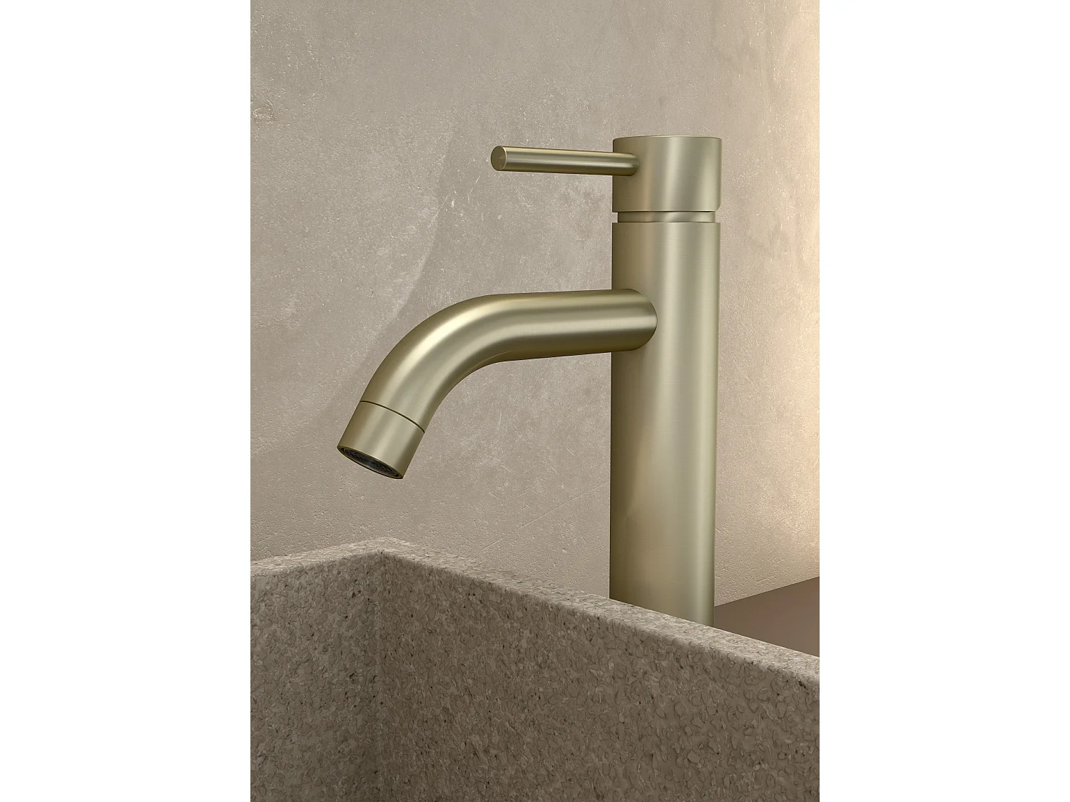 Mitigeur vasque Doré brossé - Corbeau