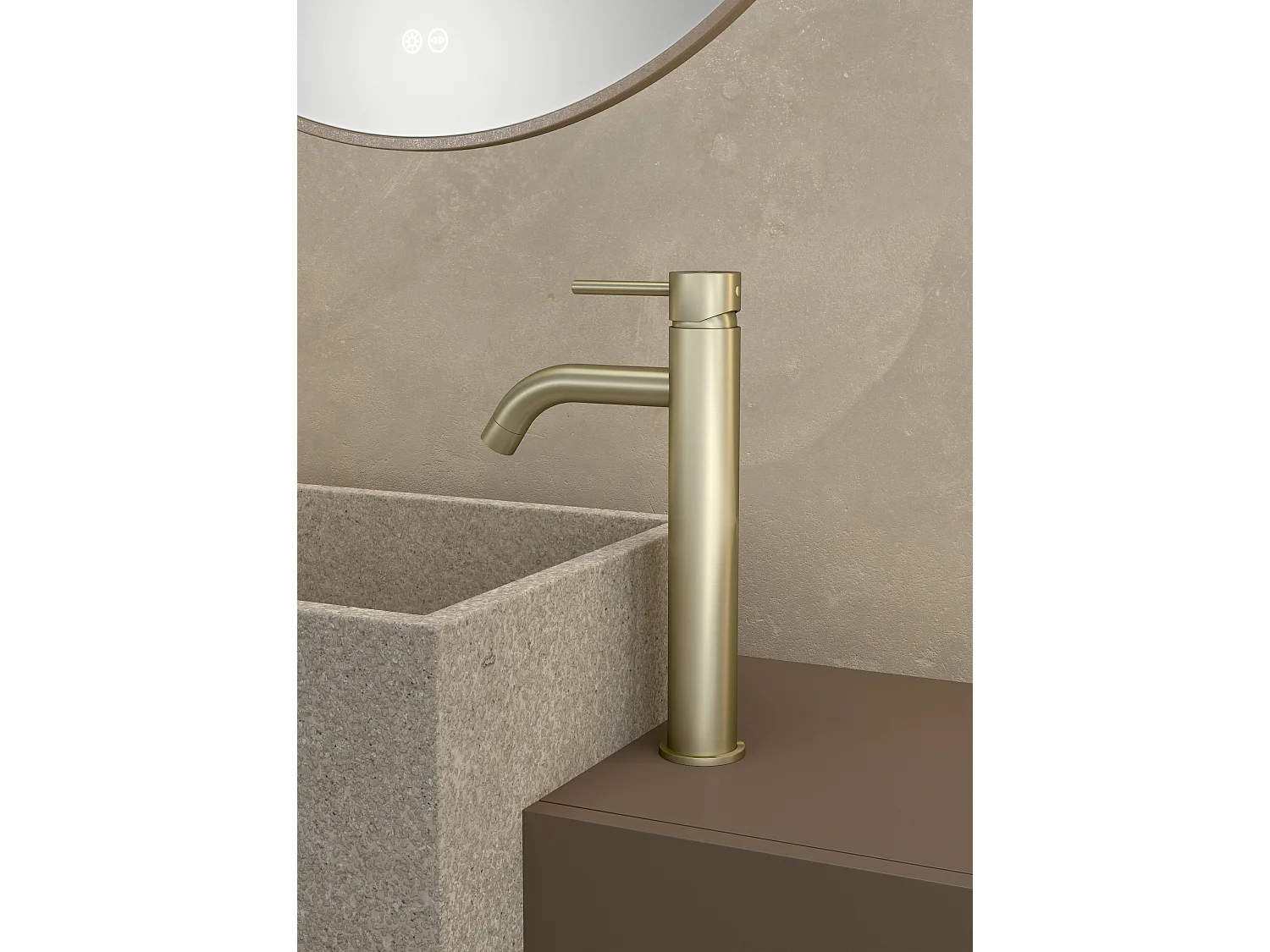 Mitigeur vasque Doré brossé - Corbeau