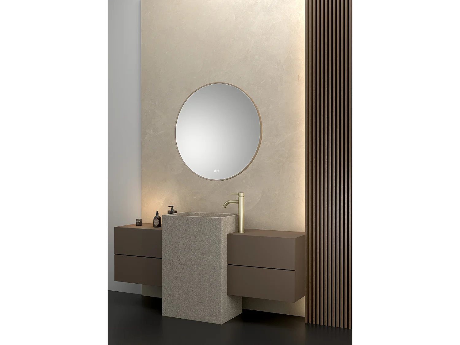 Mitigeur vasque Doré brossé - Corbeau