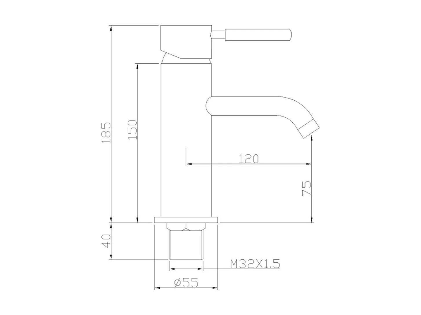 Robinet mitigeur Nickel brossé - Corbeau