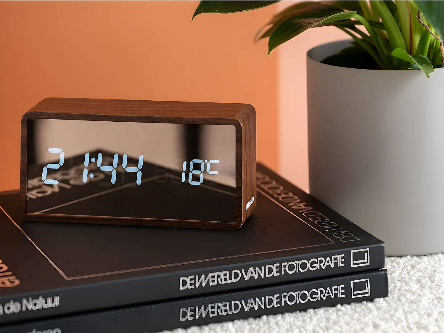 Horloge digitale Copper miroir à LED - Hauteur 7,5 cm - PRESENT TIME