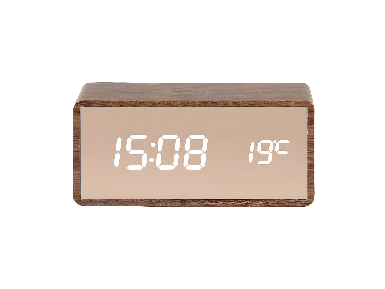 Horloge digitale Copper miroir à LED - Hauteur 7,5 cm - PRESENT TIME