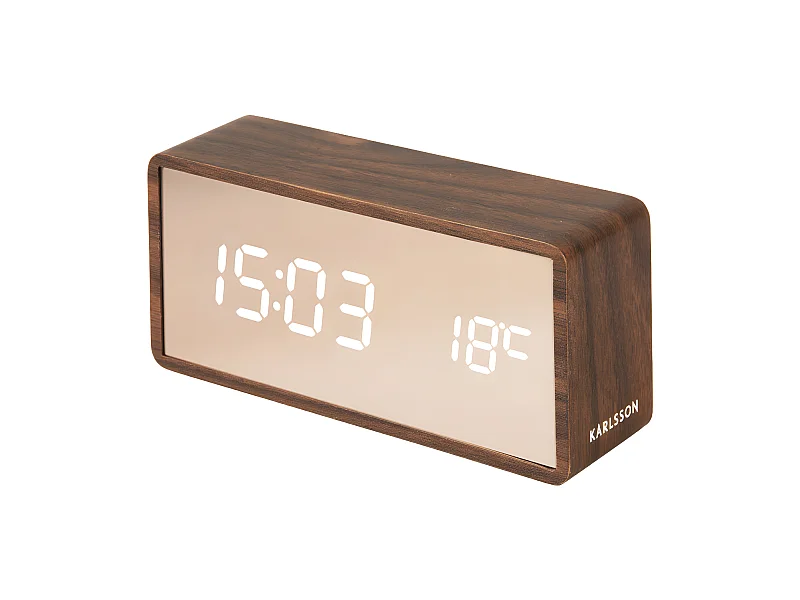 Horloge digitale Copper miroir à LED - Hauteur 7,5 cm - PRESENT TIME