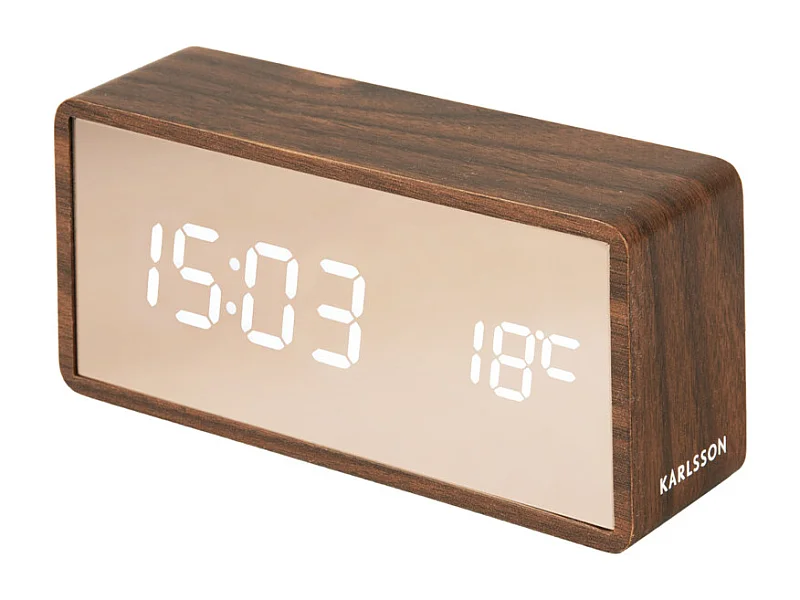 Horloge digitale Copper miroir à LED - Hauteur 7,5 cm - PRESENT TIME