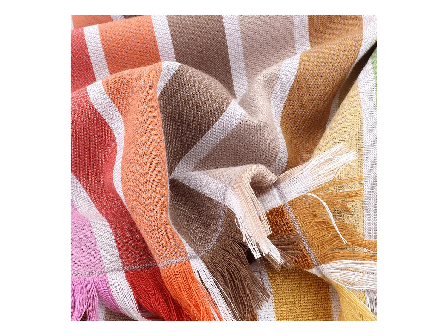 Drap de plage fouta en coton 180x180 cm ELOA multicolore