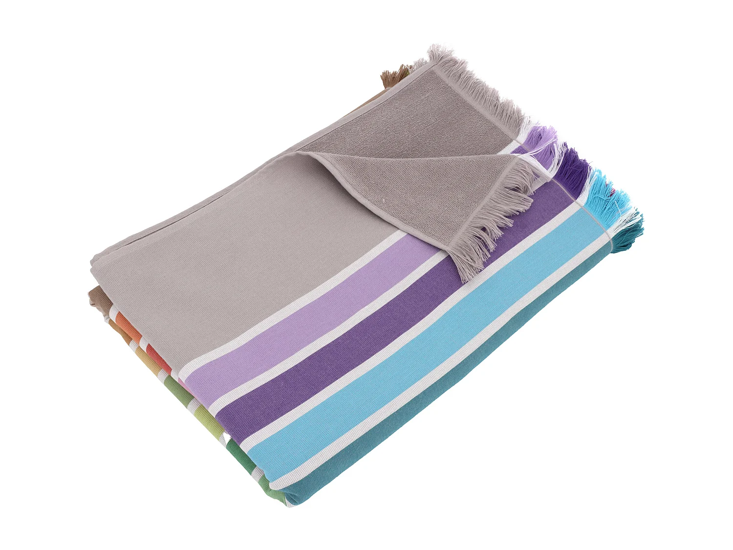 Drap de plage fouta en coton 180x180 cm ELOA multicolore