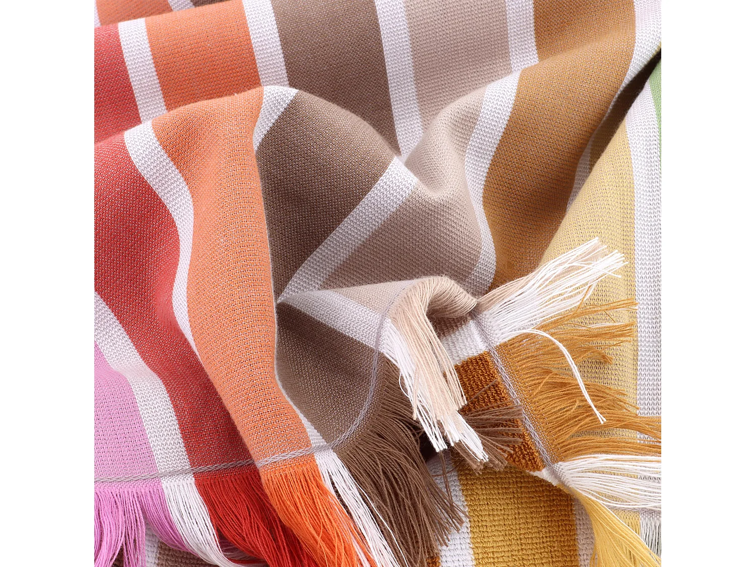 Drap de plage fouta en coton 180x180 cm ELOA multicolore