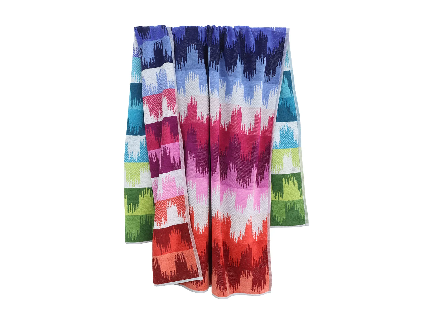 Drap de plage coton et éponge 100x180 cm MARBELLA multicolore