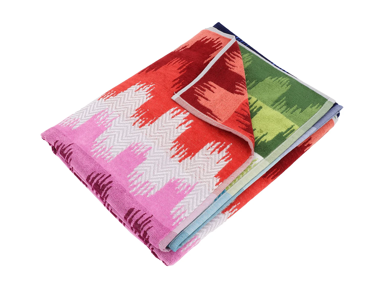 Drap de plage coton et éponge 100x180 cm MARBELLA multicolore