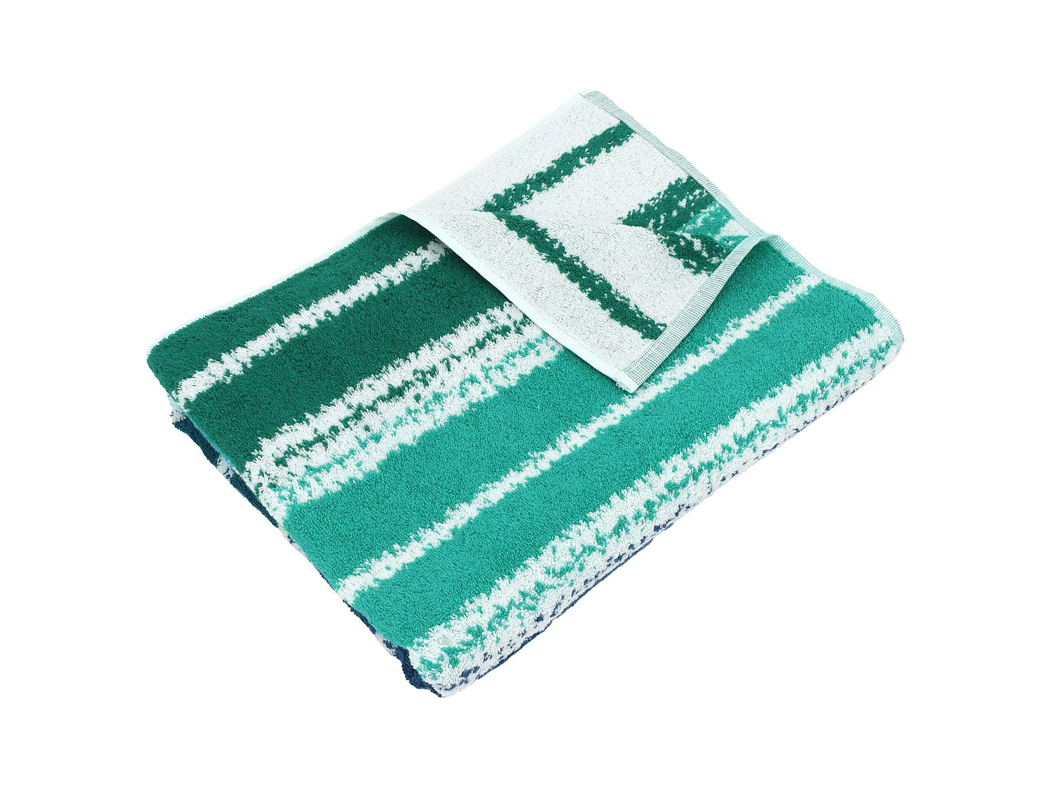 Drap de plage en coton et éponge 75x150 cm SOCOA 480 g/m² vert
