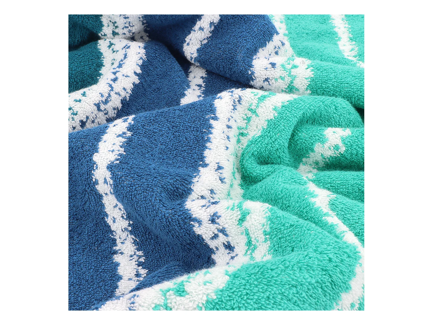 Drap de plage en coton et éponge 75x150 cm SOCOA 480 g/m² vert